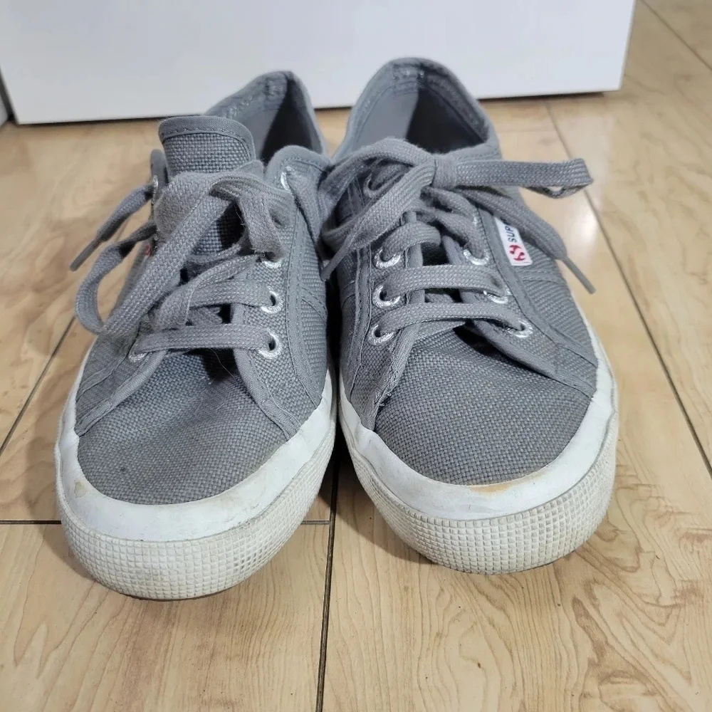 Superga  2750 cotu classic sneakers gray 37.5 size 7 - Picture 2 of 8